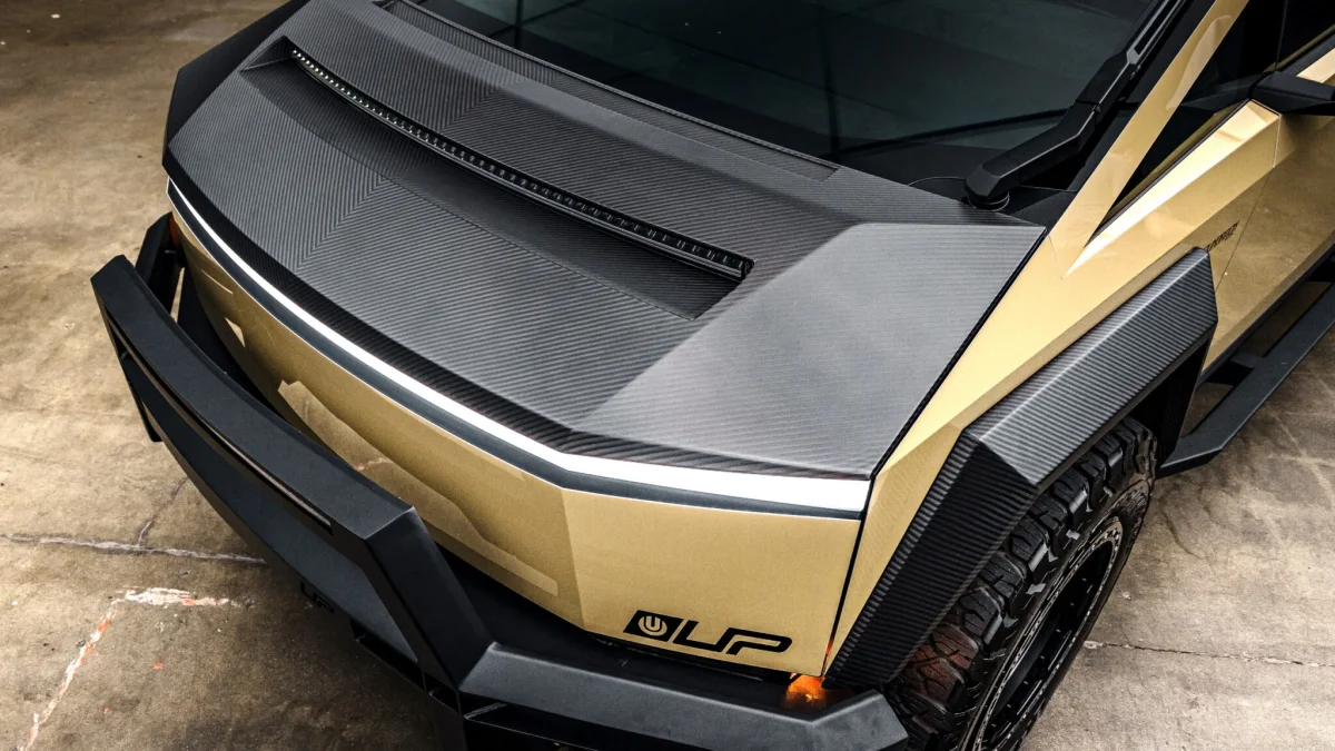 Cybertruck Gets Steel Bumpers and Carbon Fiber in Unplugged Performance Build