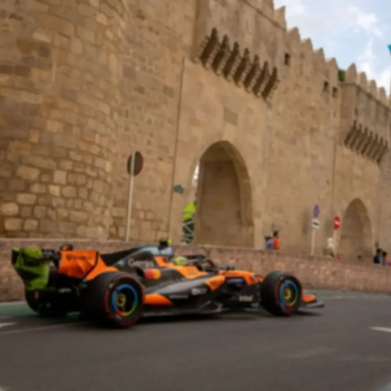 Lando Norris driving his McLaren Formula 1 car