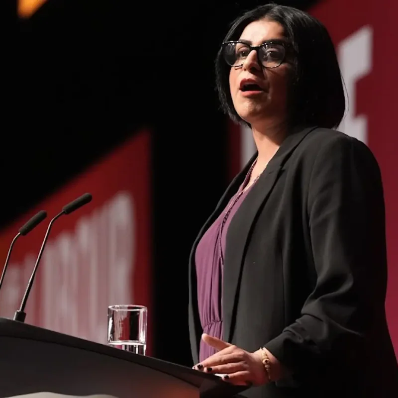 Home Secretary Shabana Mahmood speaking at the Labour party conference in Liverpool