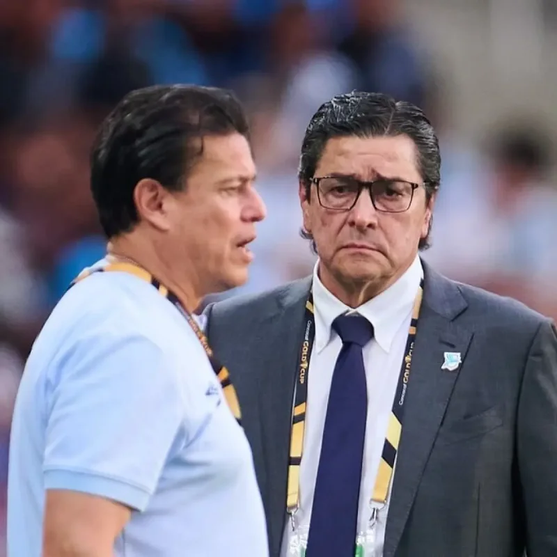 Guatemala and Suriname players compete during their Concacaf Nations League match