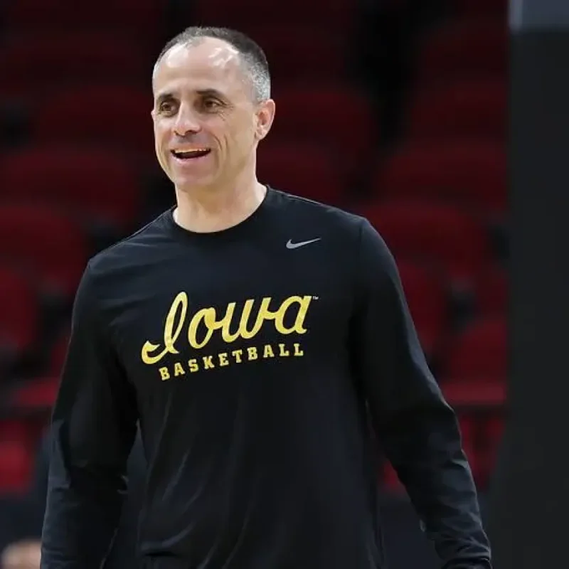 Iowa men's basketball coach Ben McCollum speaking on The Pat McAfee Show