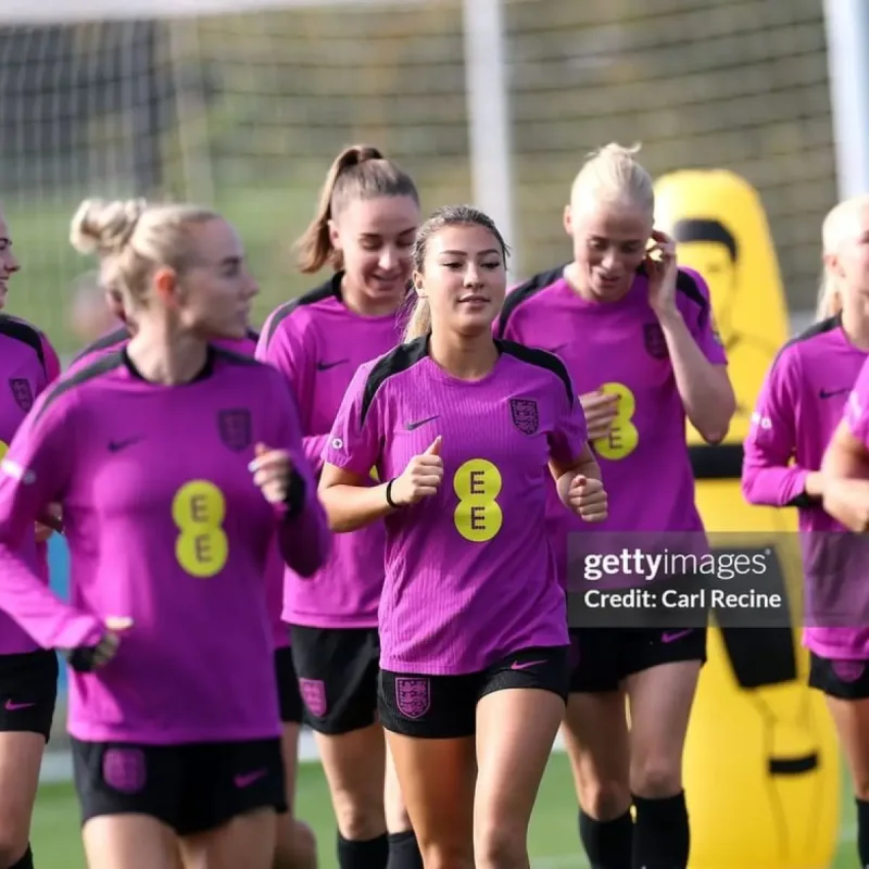 England Women's national team players training at St George's Park