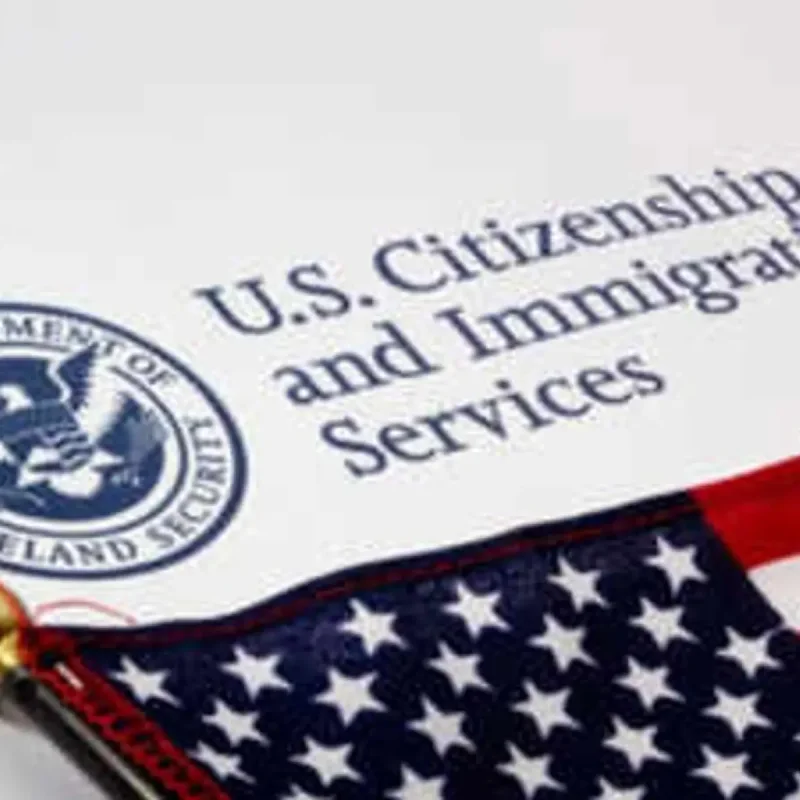Employment authorization document and US flag