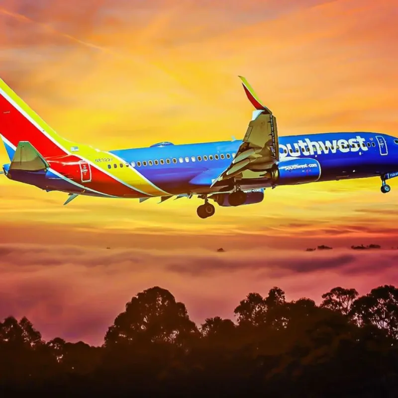Southwest Airlines aircraft at an airport gate