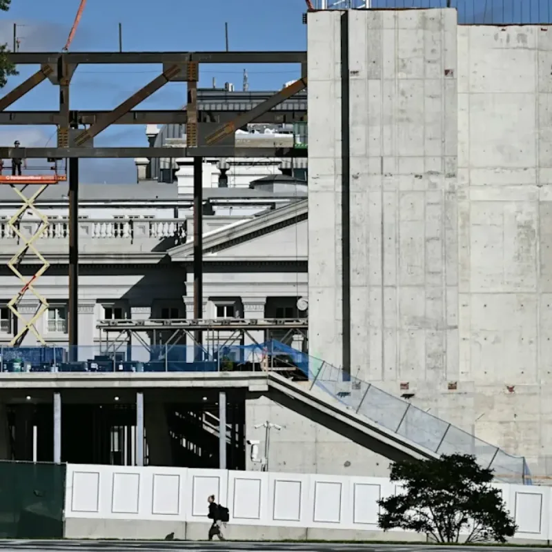 Illustration of the White House ballroom project funded by corporate donors