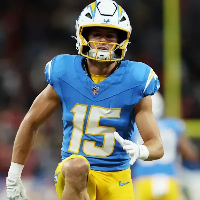 Los Angeles Chargers wide receiver Ladd McConkey leaves the field after a concussion against the Kansas City Chiefs