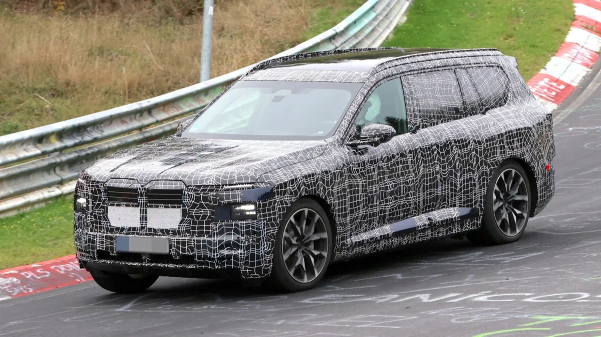 BMW iX7 three-row electric SUV prototype spotted during testing
