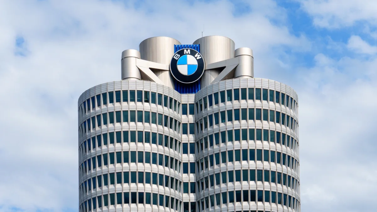 BMW logo on a building