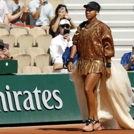 Naomi Osaka Stuns in Gold Eiffel Tower Outfit at French Open