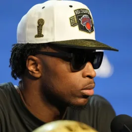 OG Anunoby Tries Tequila in Knicks Locker Room Celebration After First NBA Title in 53 Years