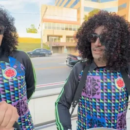 Colombian Fans Dress as René Higuita at World Cup in Kansas City