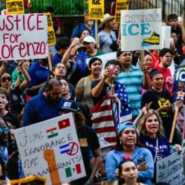 Houston Protesters Demand Justice After Fatal ICE Shooting of Business Owner