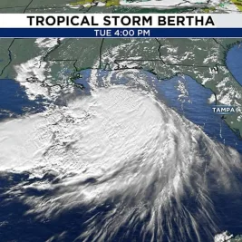 Tropical Storm Bertha Threatens Gulf Coast Ahead of Texas Arrival