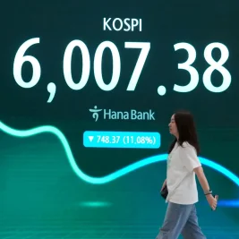 South Korean Stock Market Drops Over Eight Percent as Tech Shares Fall