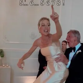 Kate Lawler Falls Off Chair at Brother's Wedding in Portugal