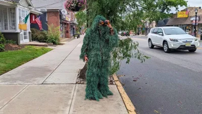 New Jersey Cop Disguised as Shrub Issues 74 Tickets in Six Hours