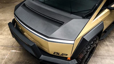 Cybertruck Gets Steel Bumpers and Carbon Fiber in Unplugged Performance Build