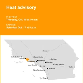 Heat advisory in Los Angeles County: 95°F and gusty winds
