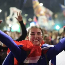 Serbian Students Rally in Belgrade Before Weekend Snap Elections
