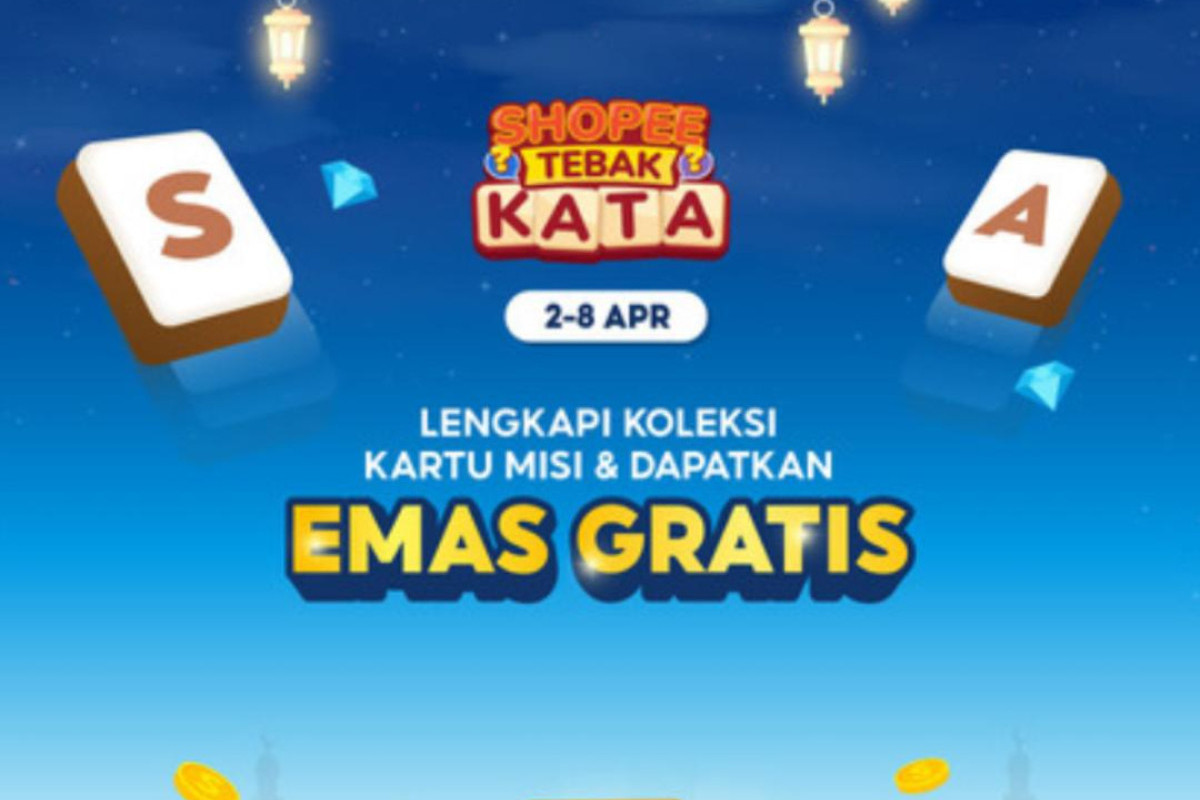 Kunci Shopee Tebak Kata Tantangan Harian, Hari Ini Senin, 3 April 2023 - Free Ongkir Spesial Ramadhan!