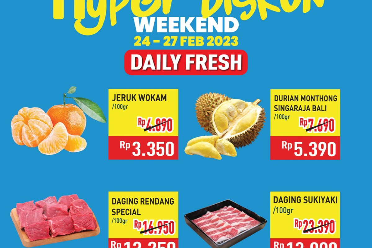 Besok Terakhir! Cek Harga Promo HYPERMART Hari ini Minggu 26 Februari 2023, Belanja Murah Semua Kebeli dengan Mudah 