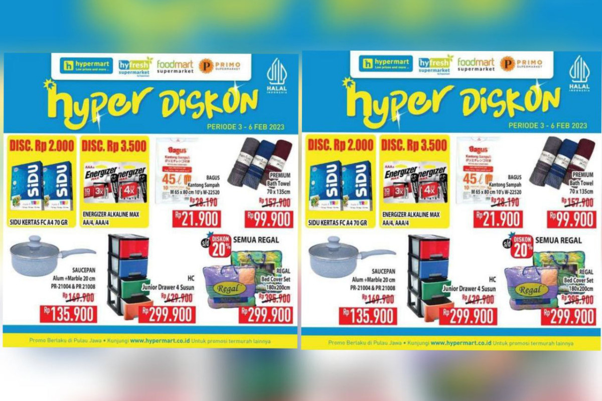 TERBARU! Berikut Promo JSM Hypermart Hari ini 6 Februari 2023, Produk Terbaru Super Diskon Murah!