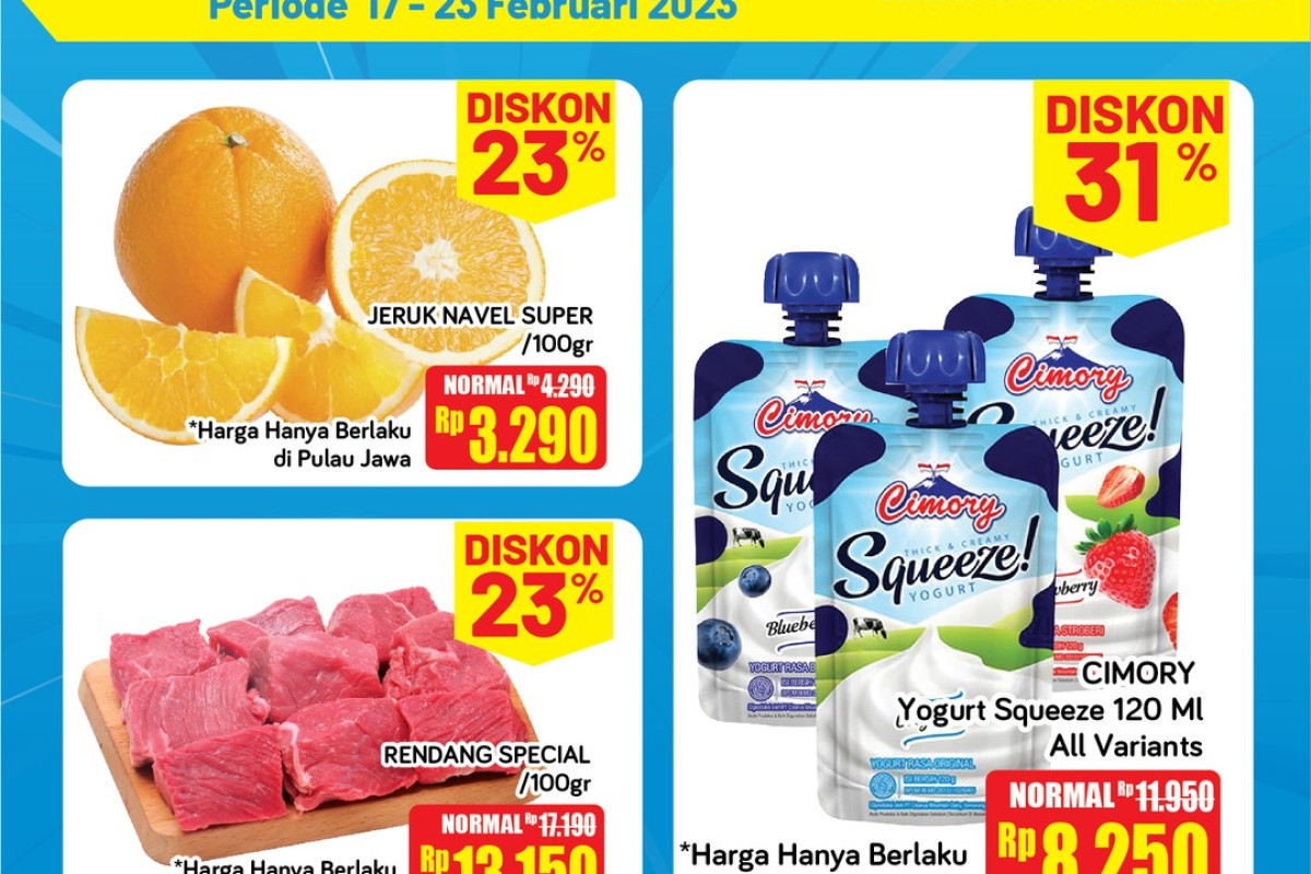 Ada yang Spesial! Cek Katalog Promo JSM Hypermart Spesial Hyper Diskon 17-20 Februari 2023, Ada Daging dan Minyak hingga Gula dan Minuman Semua Lengkap!