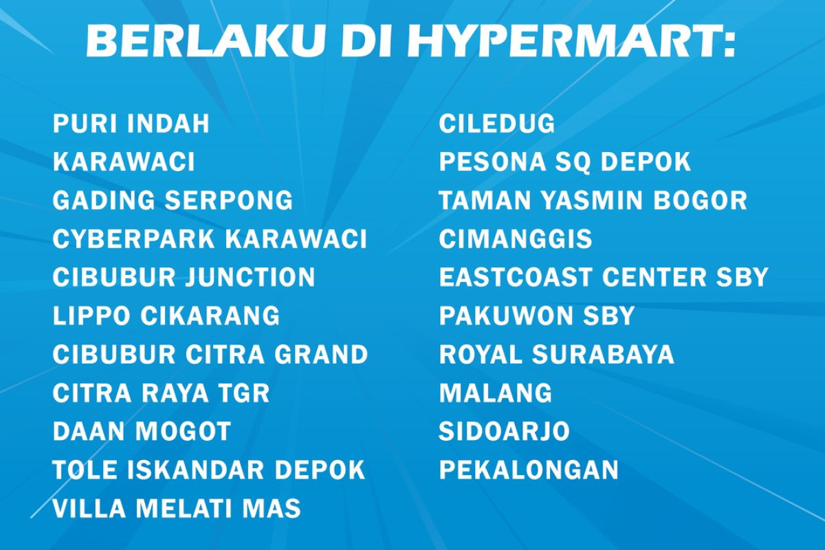 SUPER Sale! Daftar Harga Diskon Hypermart Hari ini Sabtu 18 Februari 2023 Sampai 20 Februari 2023, Belnja Kalap Harga Hemat!