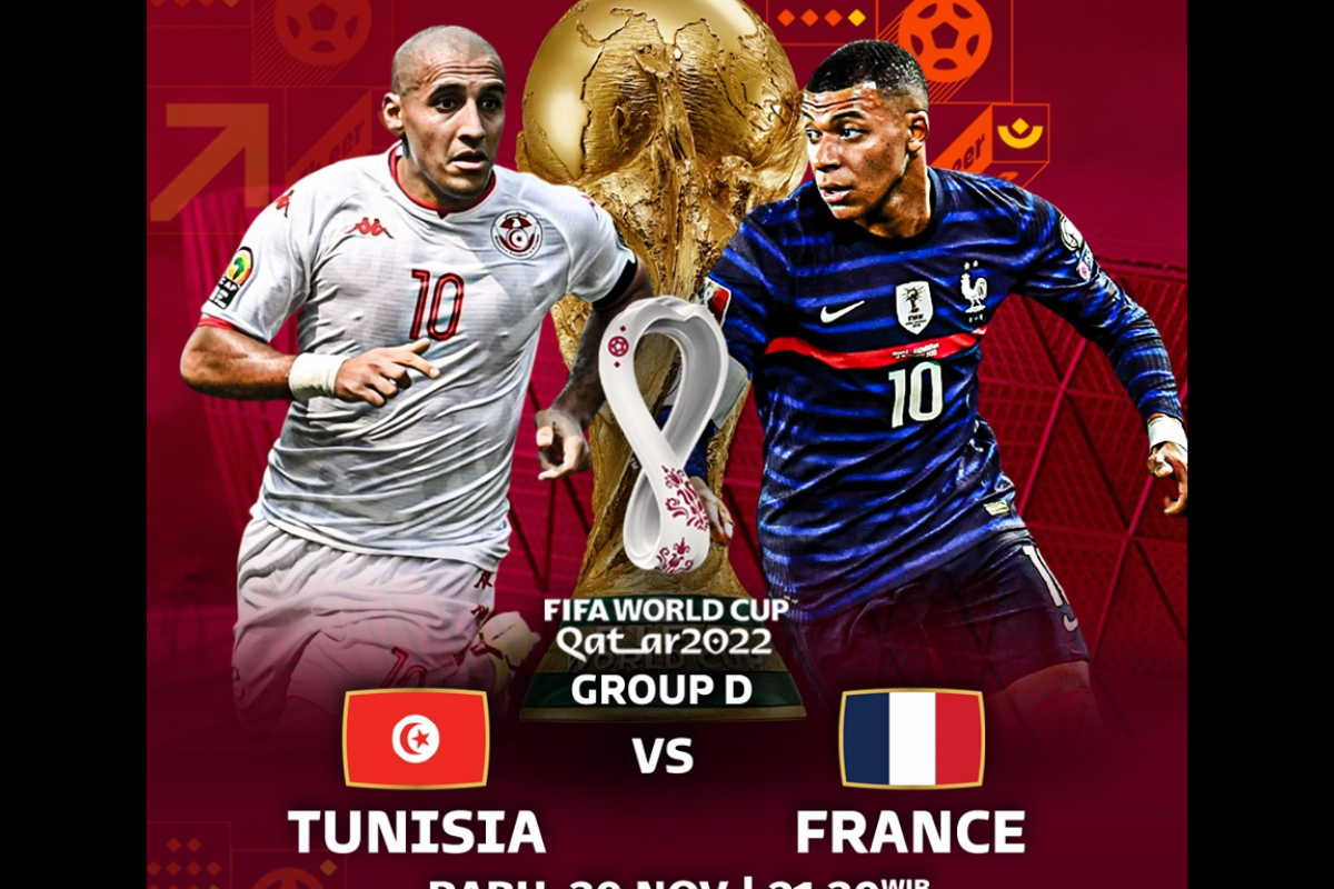 Berikut ini Link Live Streaming Tunisia vs Prancis, Nonton Piala Dunia 2022 Malam ini di SCTV