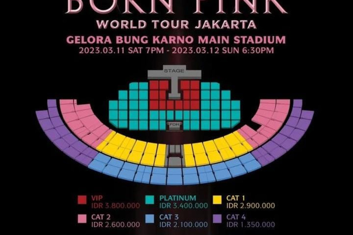 BLACKPINK Siap Gelar Konser BORN PINK World Tour di Jakarta: Simak Jadwal hingga Denah Konsernya