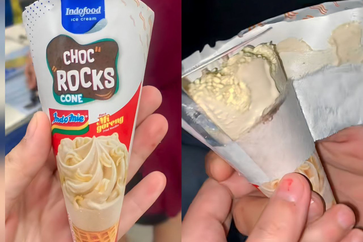 Viral Ice Cream Indomie Goreng Bikin Bingung? Bagaimana Rasa dan Dimana Belinya?