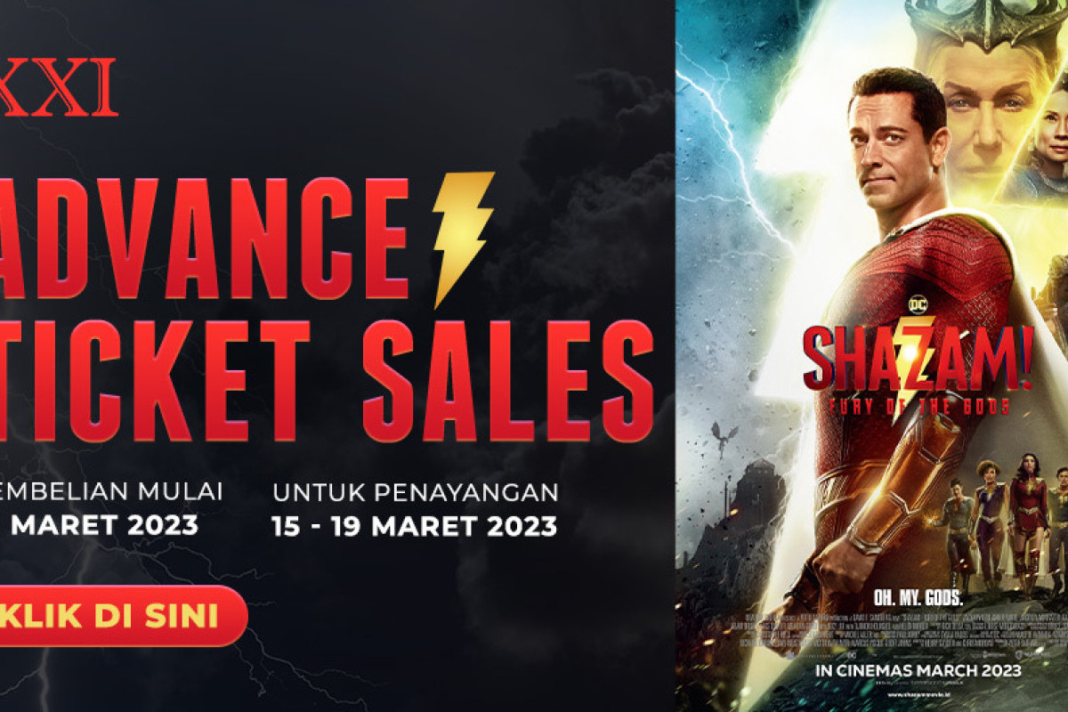 Harga Tiket Film Shazam! Fury of the Gods, Rilis Besok Rabu, 15 Maret 2023 di Bioskop Indonesia - Lengkap LINK BELI TIKET
