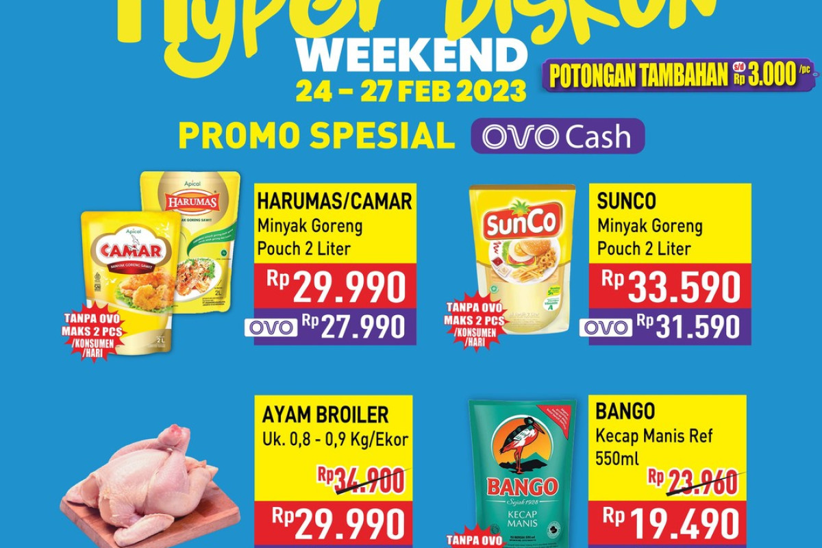 Makin Hemat! Katalog Harga Promo JSM Hypermart 25-27 Februari 2023, Spesial Weekend Jumat, Sabtu Minggu hingga Senin