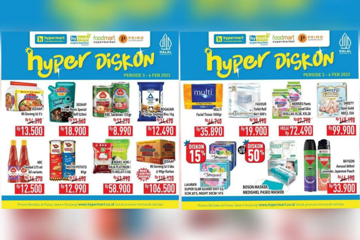 Diskon Gede Daftar Harga Promo JSM Hypermart Terbaru Hari ini 5-6 Februari 2023, Makin Banyak Makin Murah Meriah