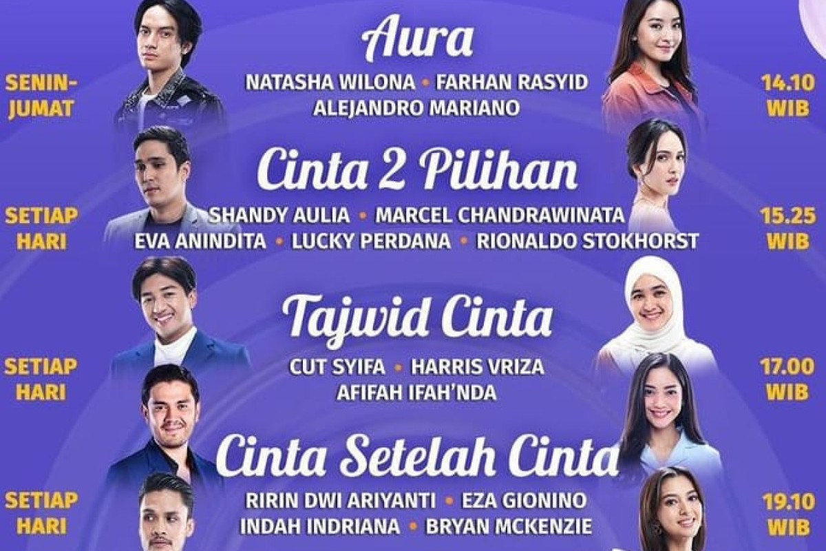 Catat! Jadwal Terbaru Sinetron SCTV Mulai Sabtu, 17 Desember 2022 ada Sinetron Baru AURA, Tajwid Cinta Hingga Takdir Cinta yang Kupilih