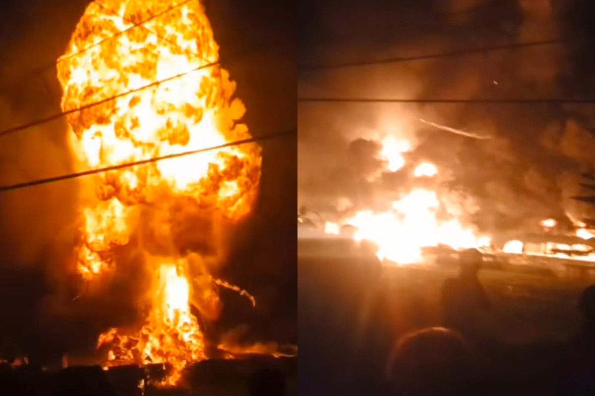 Video Detik-Detik Kebakaran dan Ledakan Pabrik Busa di Ciberon Viral di Media Sosial, Terdengar dan Terekam Jelas