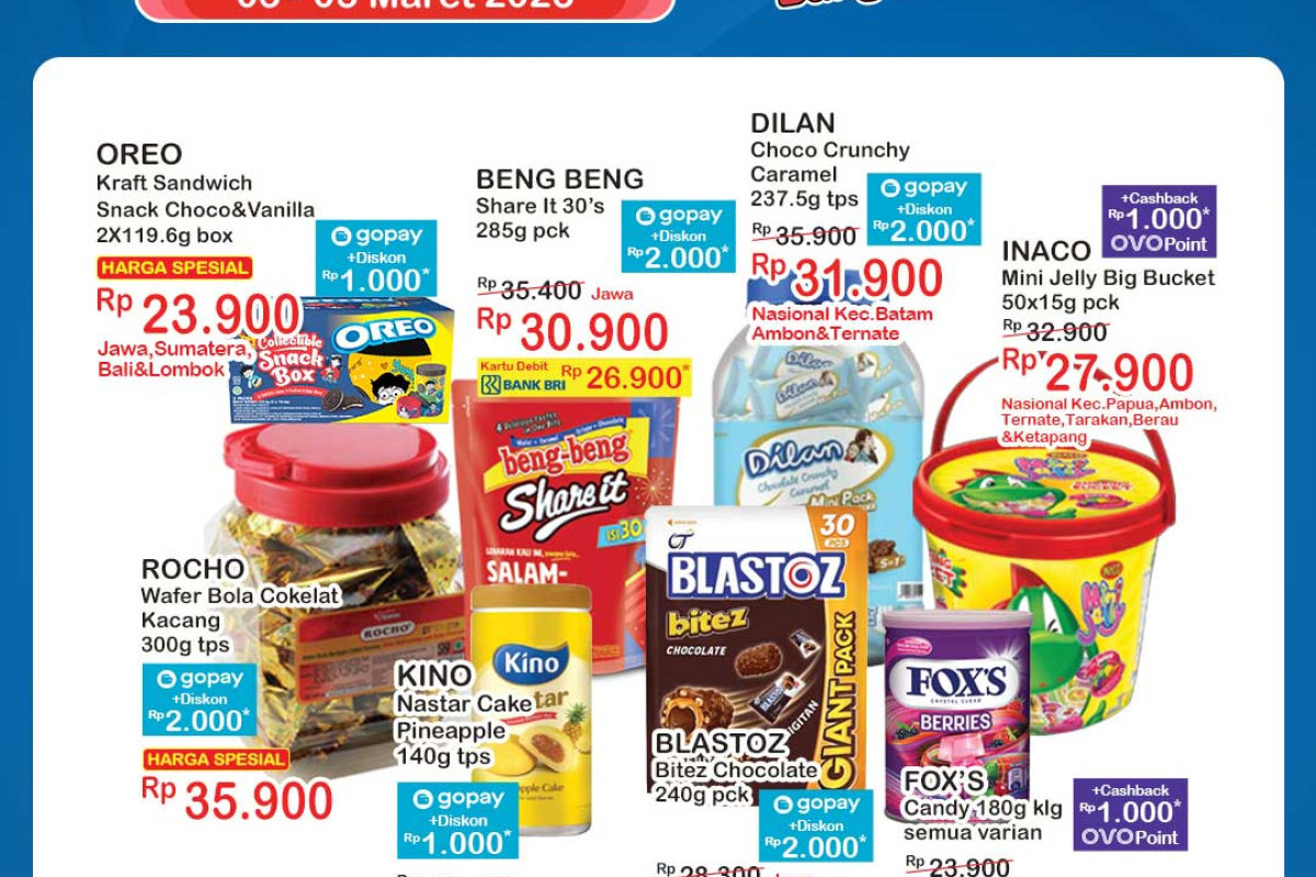 OMG Bisa Hemat! Katalog Harga Promo Indomaret Hari ini Jumat 3-5 Maret 2023, Snack, Skincare, Kue Lebaran hingga Bodycare Lengkap!