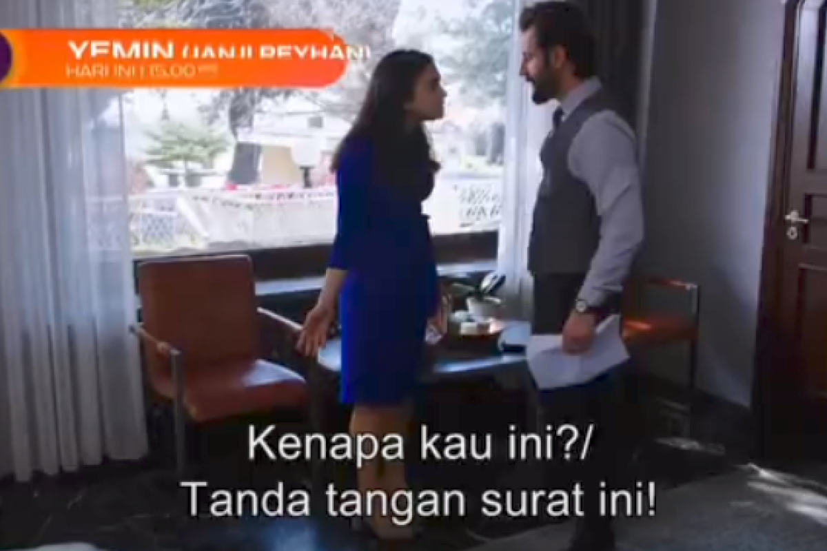 Sinopsis Drama Turki NET TV Yemin 29 Maret 2023: Kepalang Cemburu Emir Paksa Reyhan untuk Menandatangani Surat Cerai