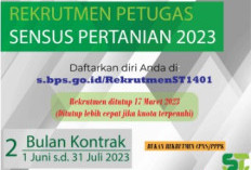 Sudah Dibuka! Simak Link Rekrutmen Petugas Sensus Pertanian Tahun 2023, Simak Begini Cara Daftar Online, Syarat dan Dokumen