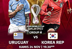 Kode Biss Key Piala Dunia 2022 Uruguay vs Korea Selatan Malam ini, Streaming GRATIS hanya di SCTV, Jangan Sampai Ketinggalan