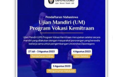 Universitas Diponegori Buka Seleksi UM Vokasi Kemitraan Tahun 2023, Berikut Syarat Daftar Beserta Jadwal Pendaftaran