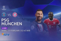 Jadwal Acara SCTV 15 Februari 2023, Jam Tayang Liga Champions Big Match PSG vs Bayern Munchen